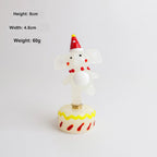 Handcrafted Spinning Glass Elephant Ornament
