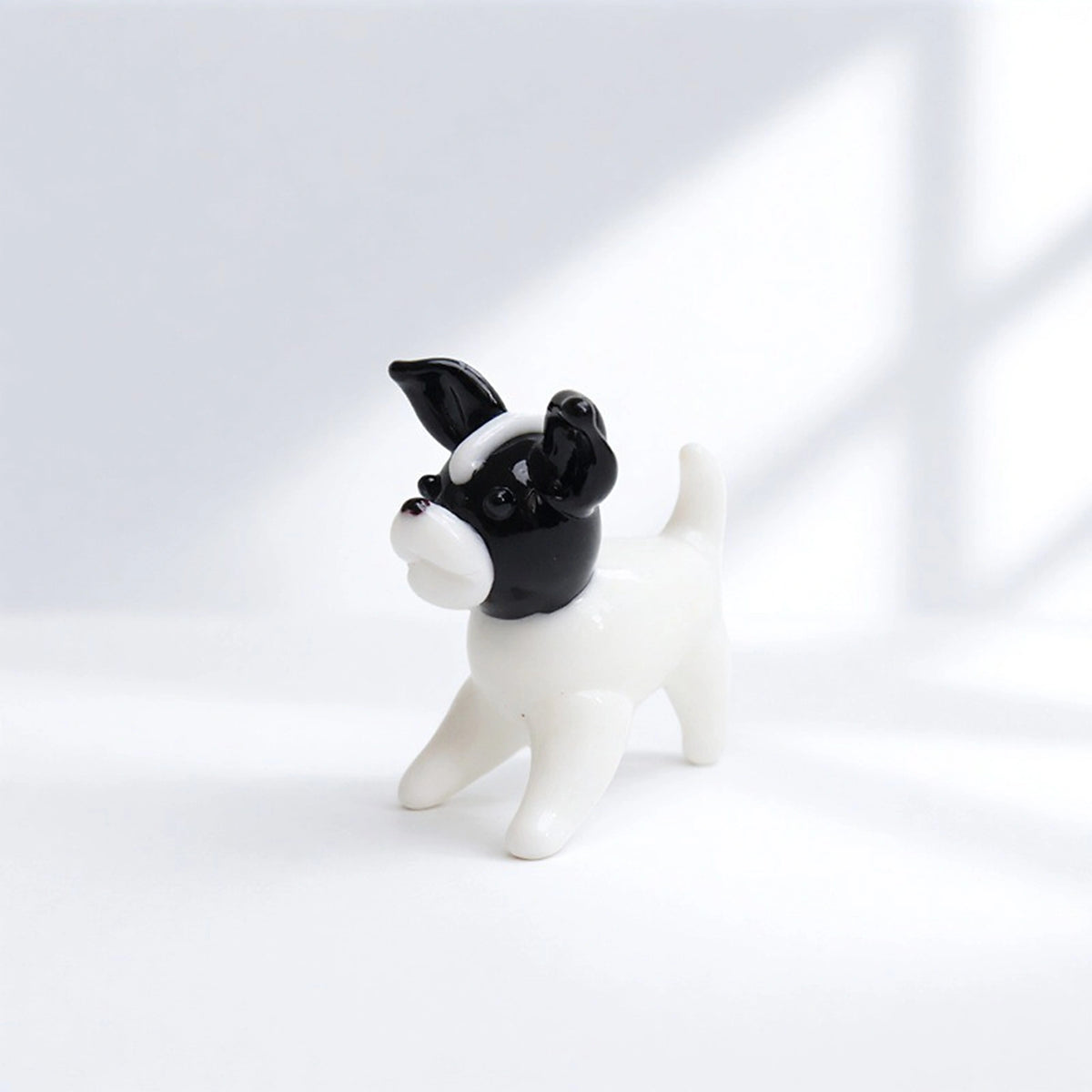 Mini Handcrafted Glass Dog Figurine – Cute Pet Desk Ornament