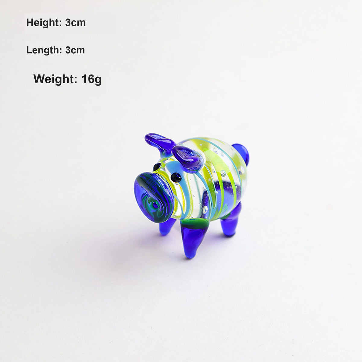 Handcrafted Mini Glass Pig Figurine | 10 Cute Styles