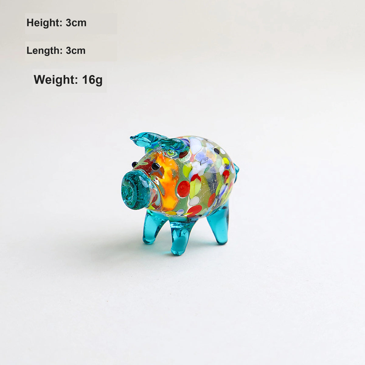 Handcrafted Mini Glass Pig Figurine | 10 Cute Styles