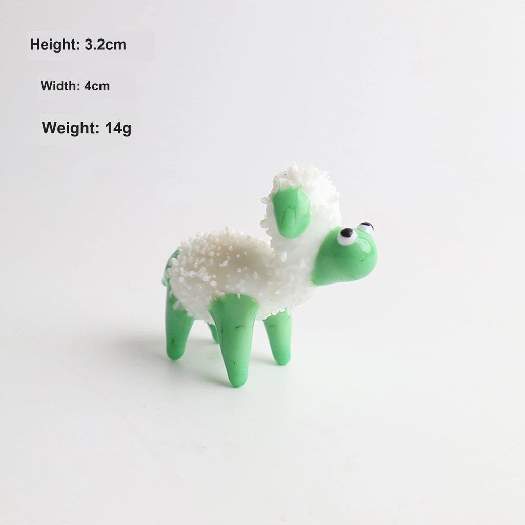 Mini Handcrafted Glass Lamb Figurine