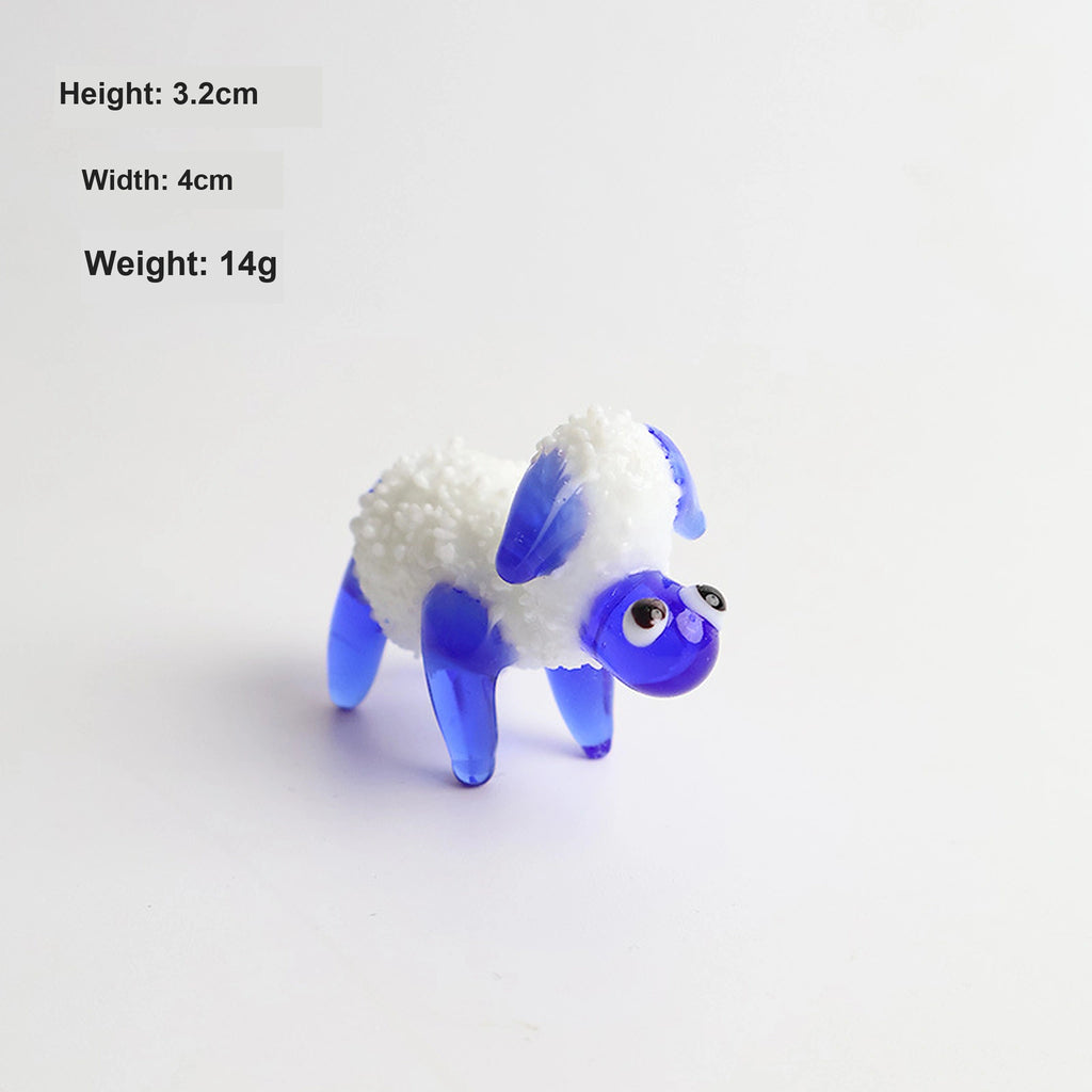 Mini Handcrafted Glass Lamb Figurine
