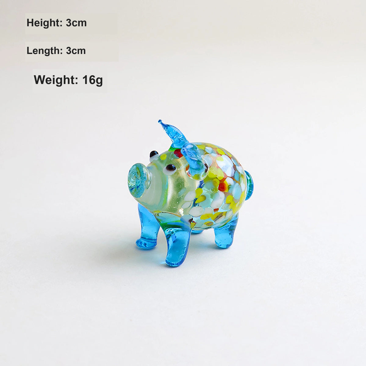 Handcrafted Mini Glass Pig Figurine | 10 Cute Styles