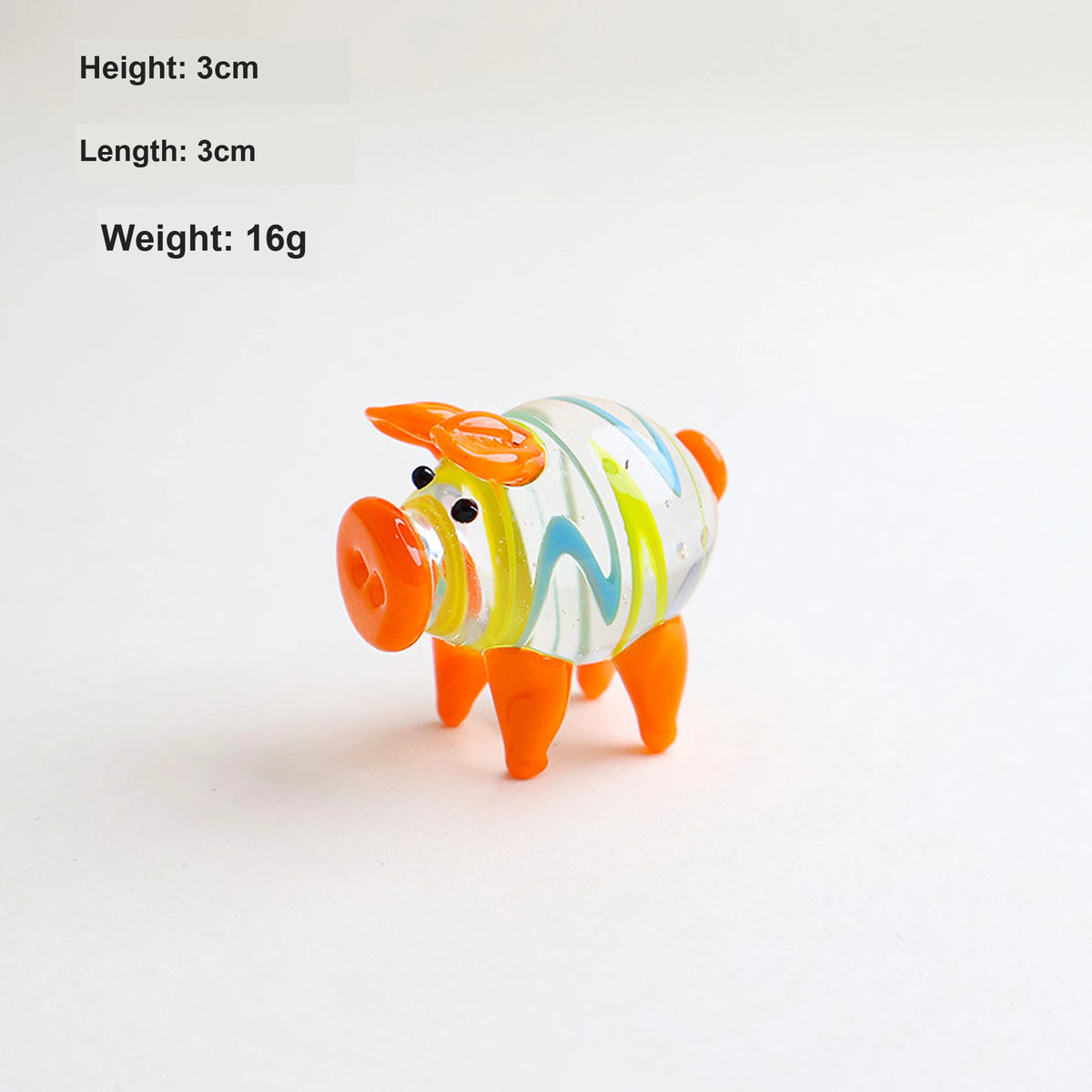 Handcrafted Mini Glass Pig Figurine | 10 Cute Styles