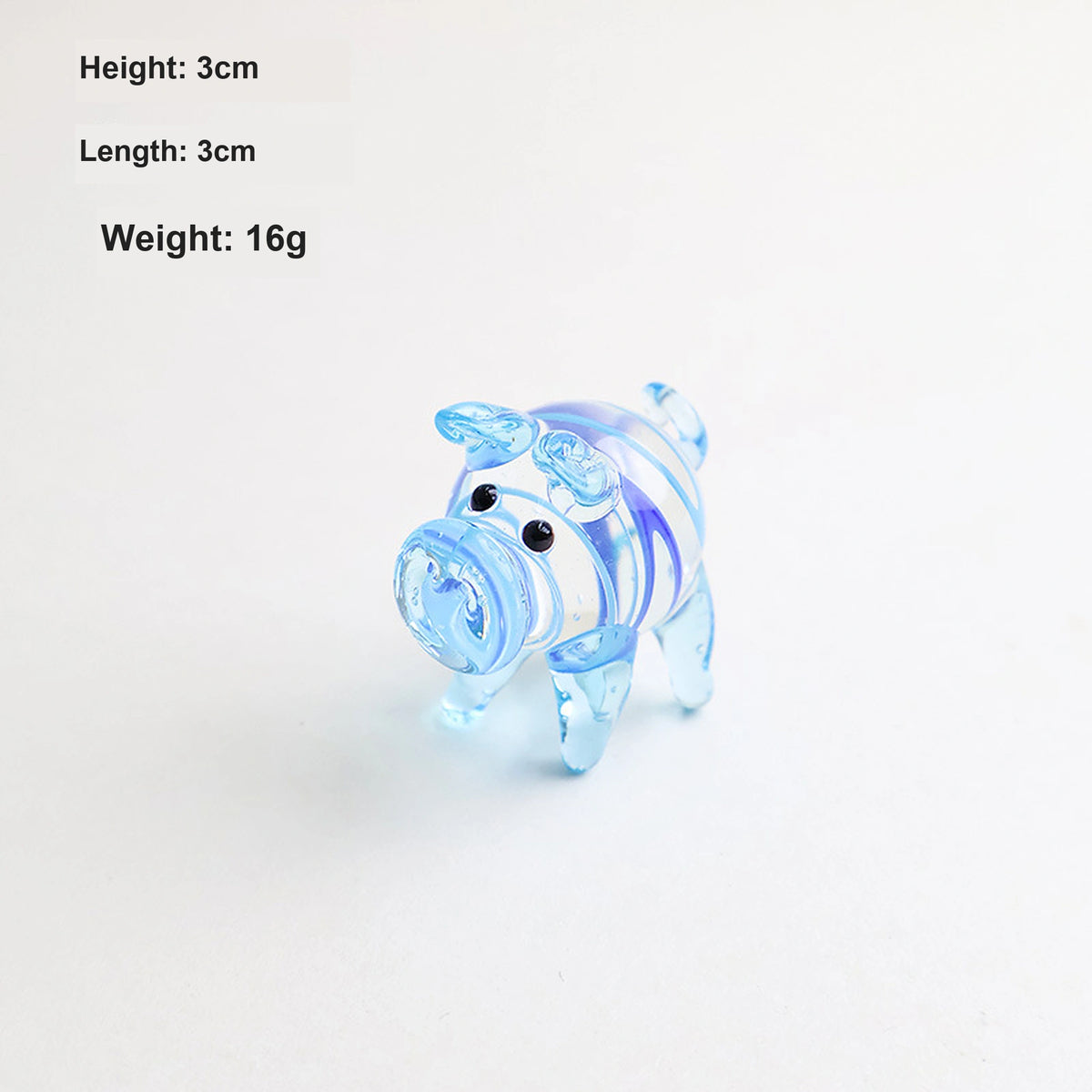 Handcrafted Mini Glass Pig Figurine | 10 Cute Styles