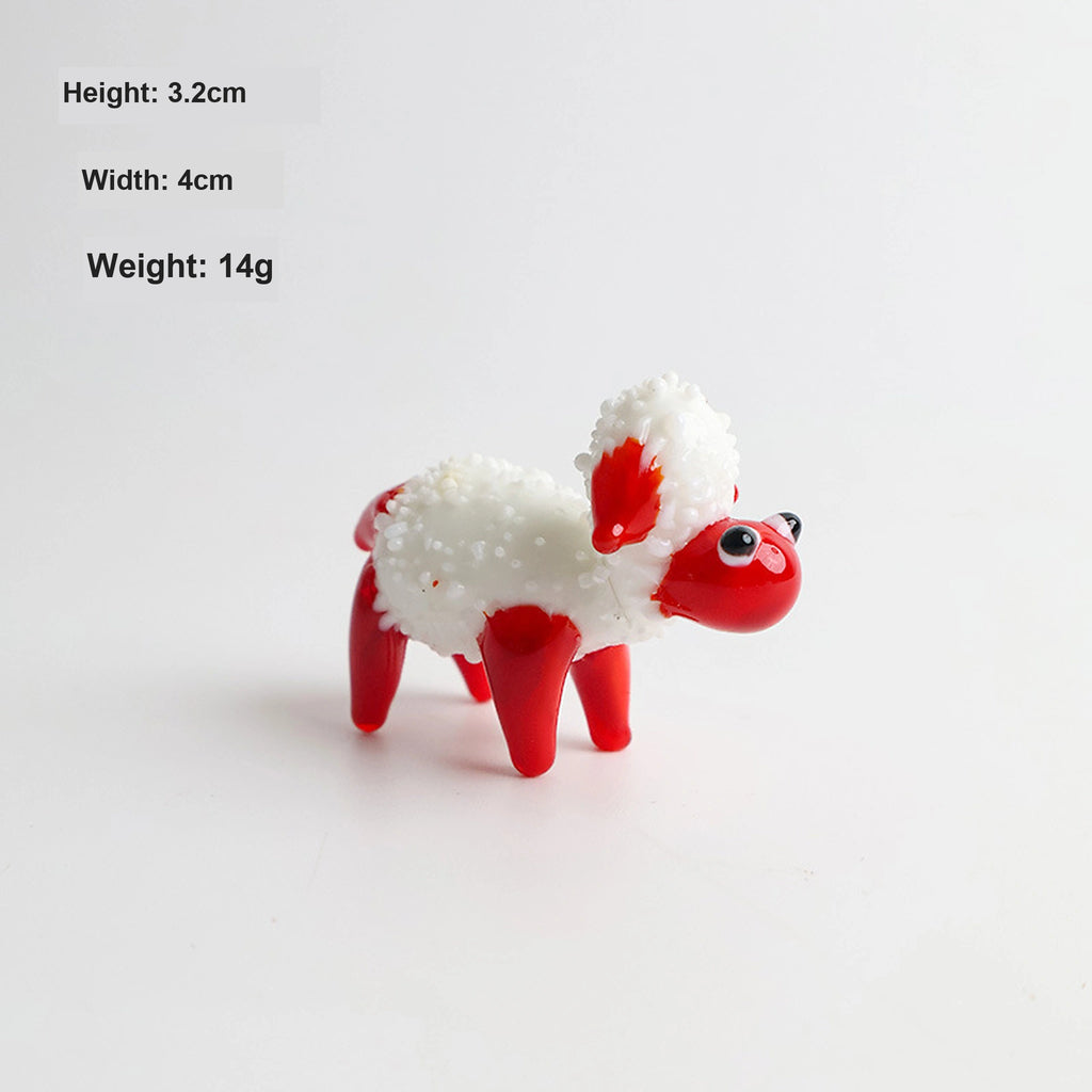 Mini Handcrafted Glass Lamb Figurine