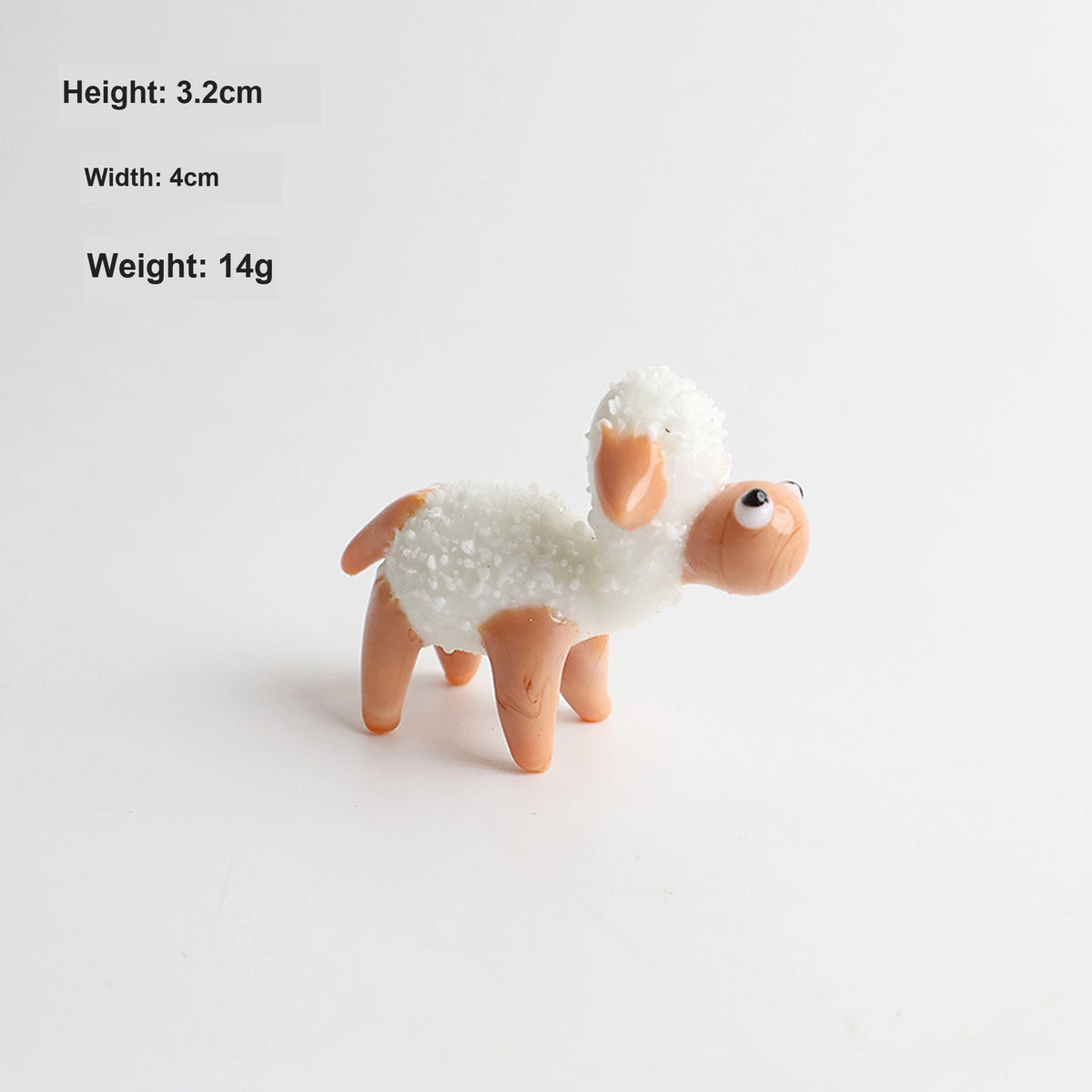 Mini Handcrafted Glass Lamb Figurine