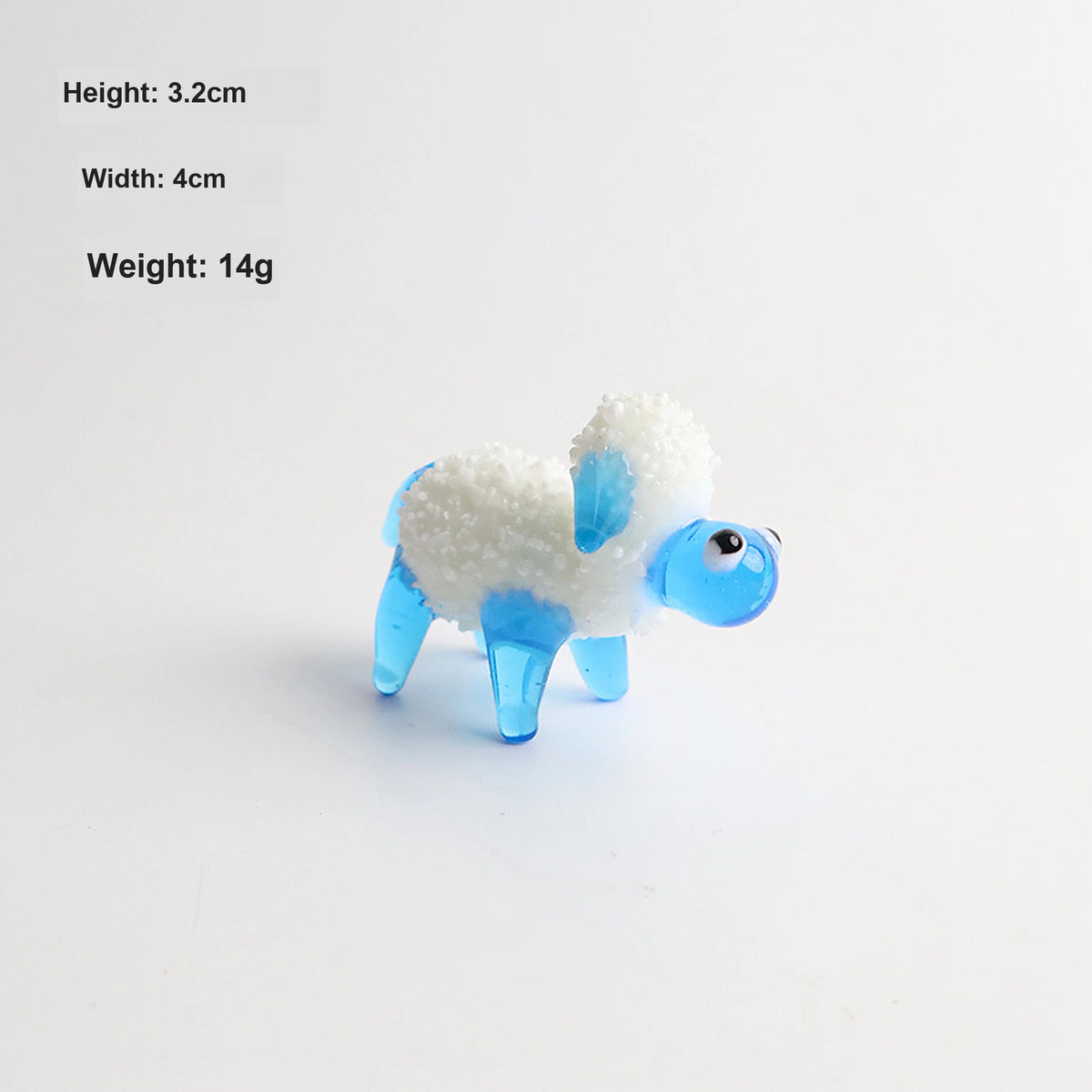 Mini Handcrafted Glass Lamb Figurine