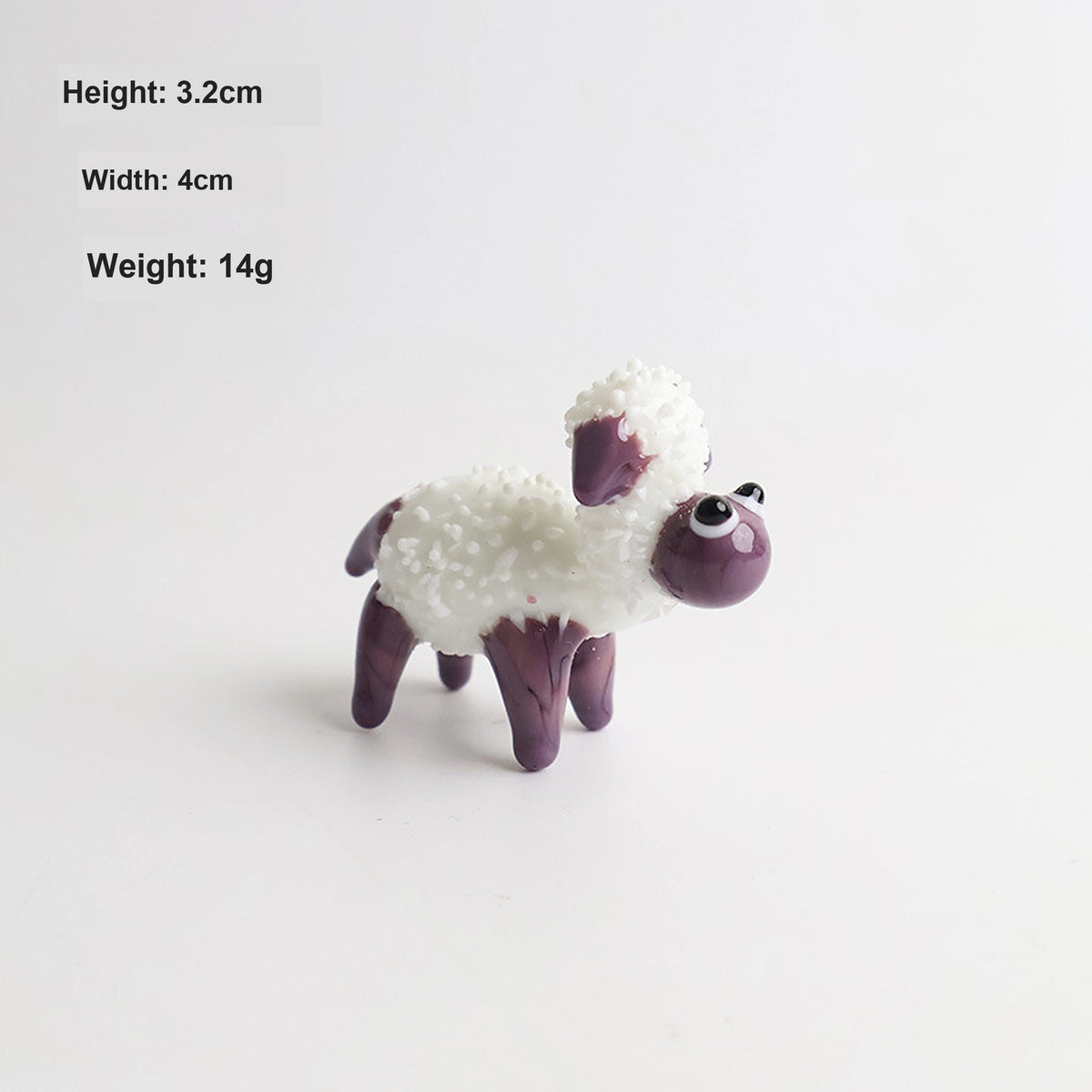 Mini Handcrafted Glass Lamb Figurine