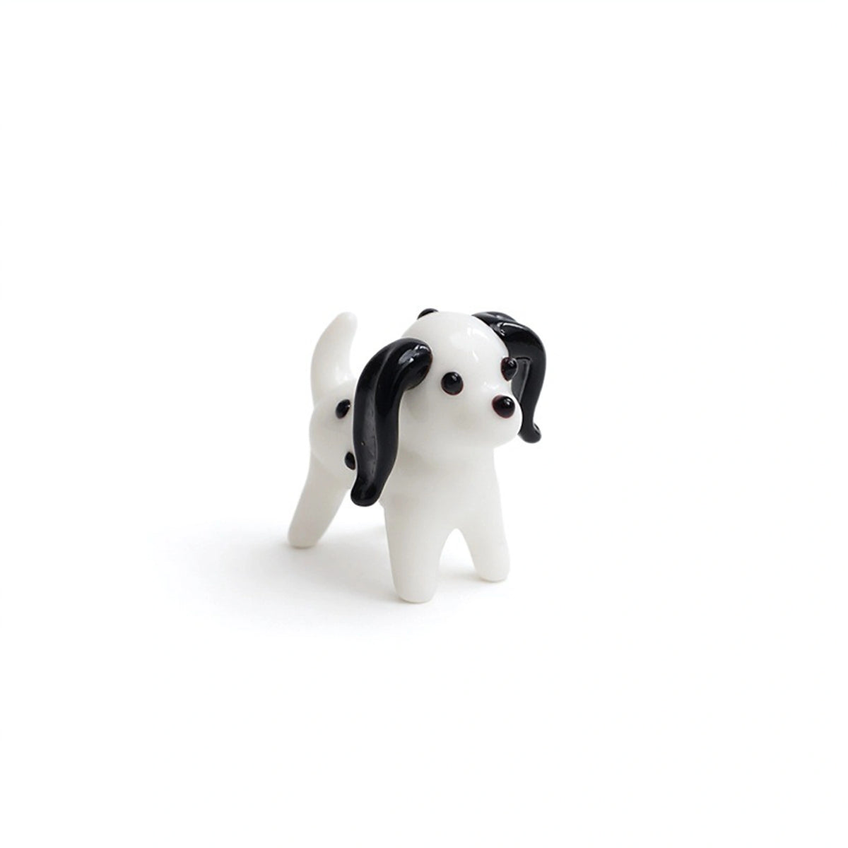 Mini Handcrafted Glass Dog Figurine – Cute Pet Desk Ornament