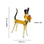 Handcrafted Slender Glass Dog Figurine