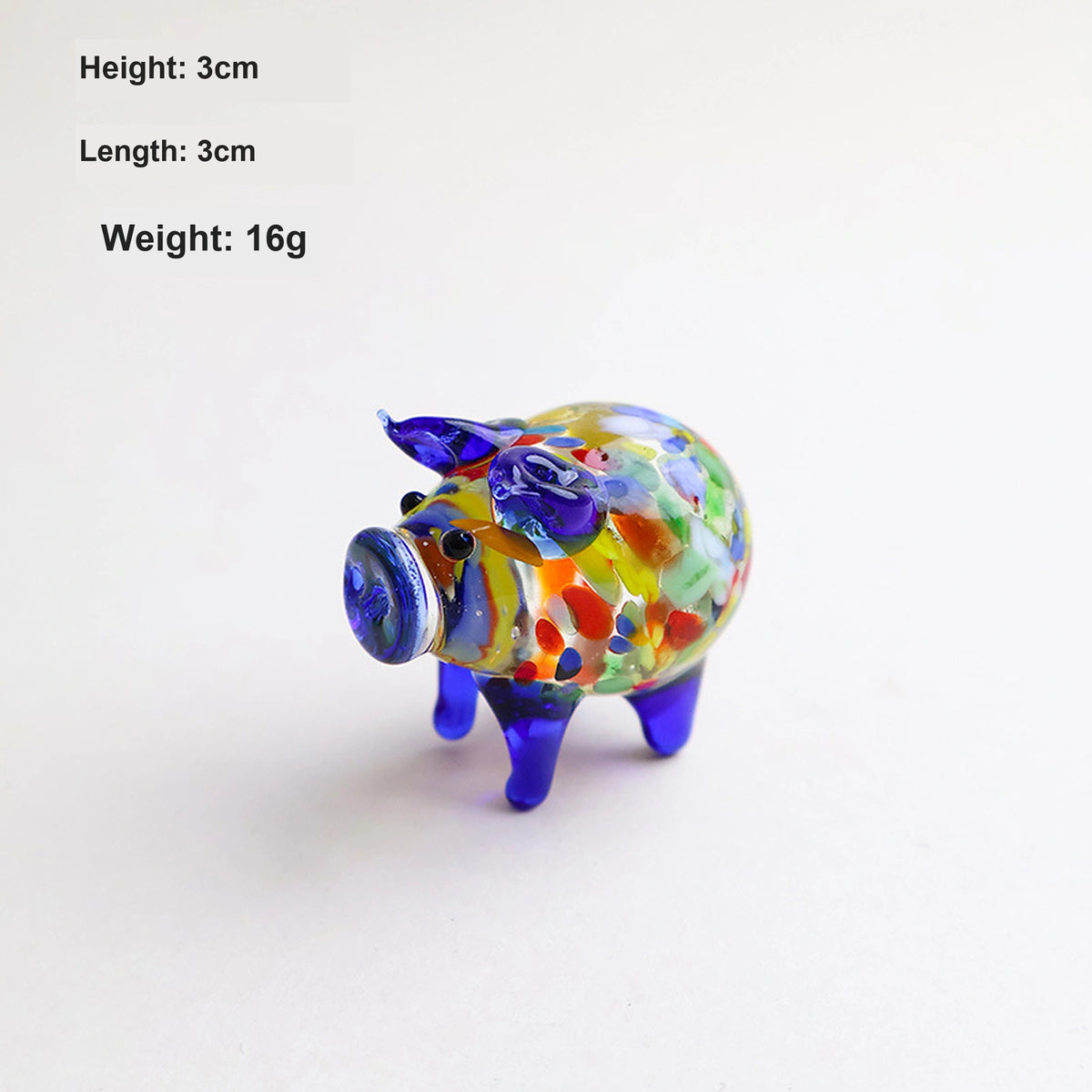 Handcrafted Mini Glass Pig Figurine | 10 Cute Styles