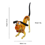 Handcrafted Slender Glass Dog Figurine
