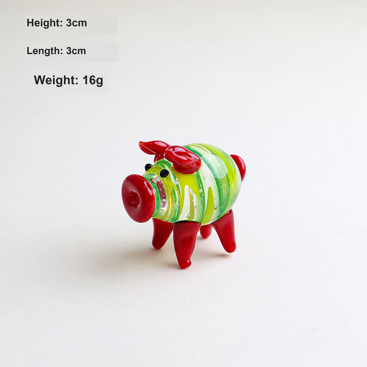 Handcrafted Mini Glass Pig Figurine | 10 Cute Styles
